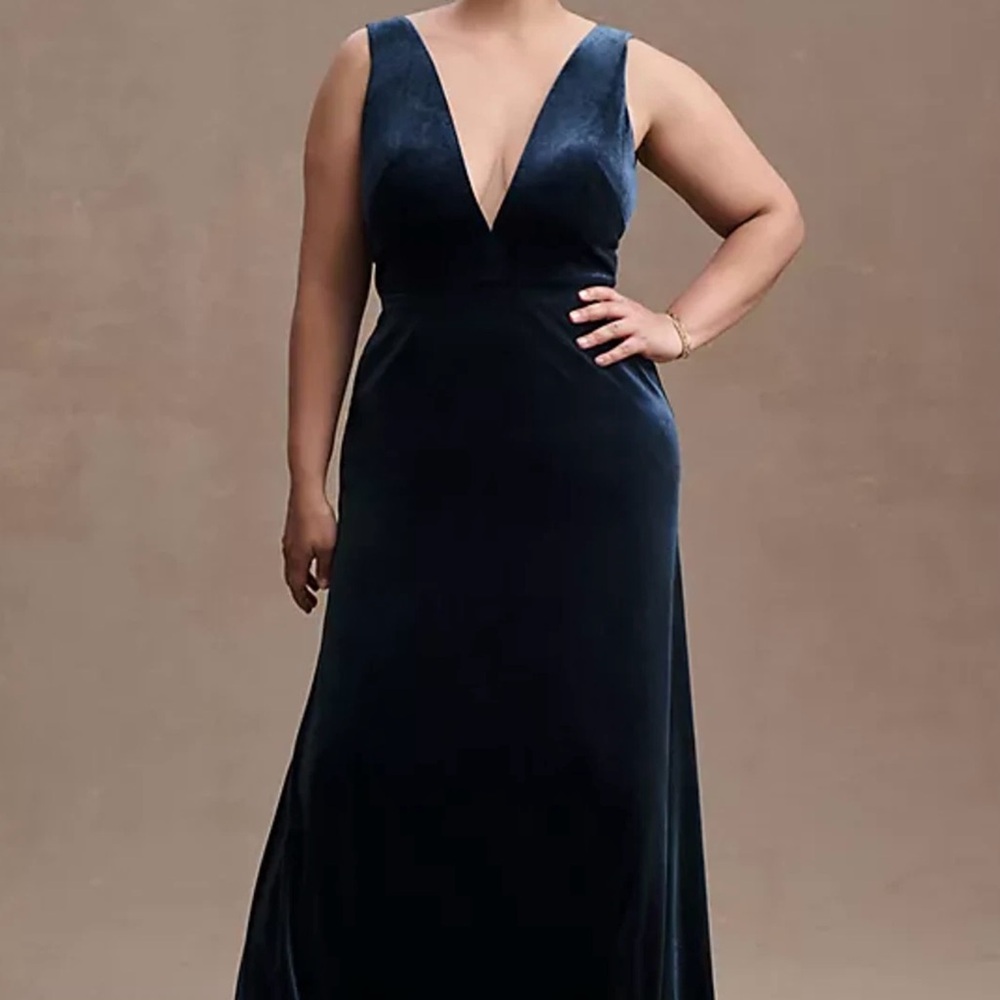 Jenny Yoo Midnight Velvet Dress